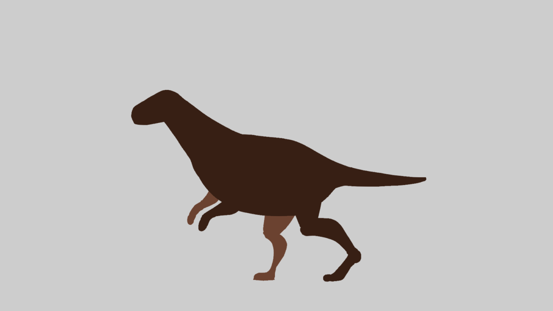 TELOPICTの動くアイコン素材・歩く恐竜のシルエット