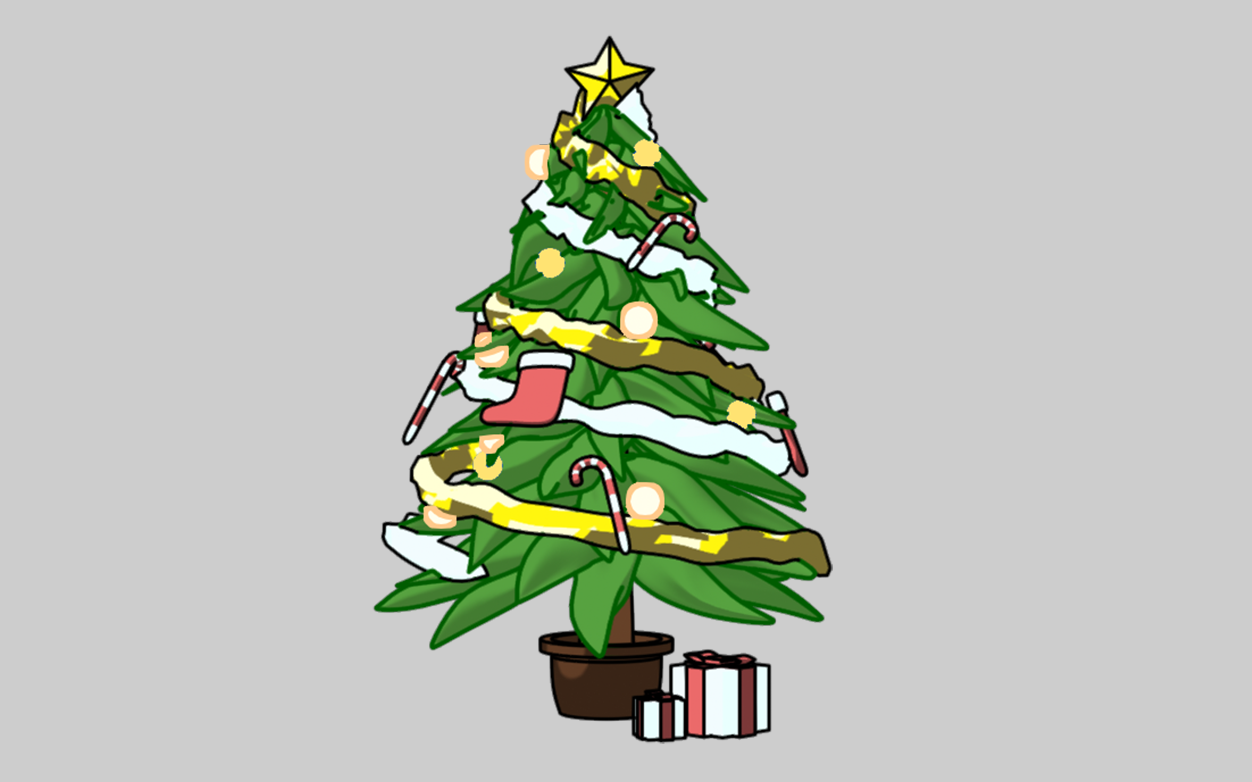 TELOPICTの動くアイコン素材・クリスマスツリーとプレゼント