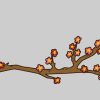 TELOPICTの動くアイコン素材・開花する梅の枝