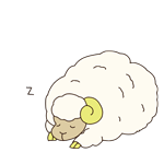 スヤスヤ眠る羊