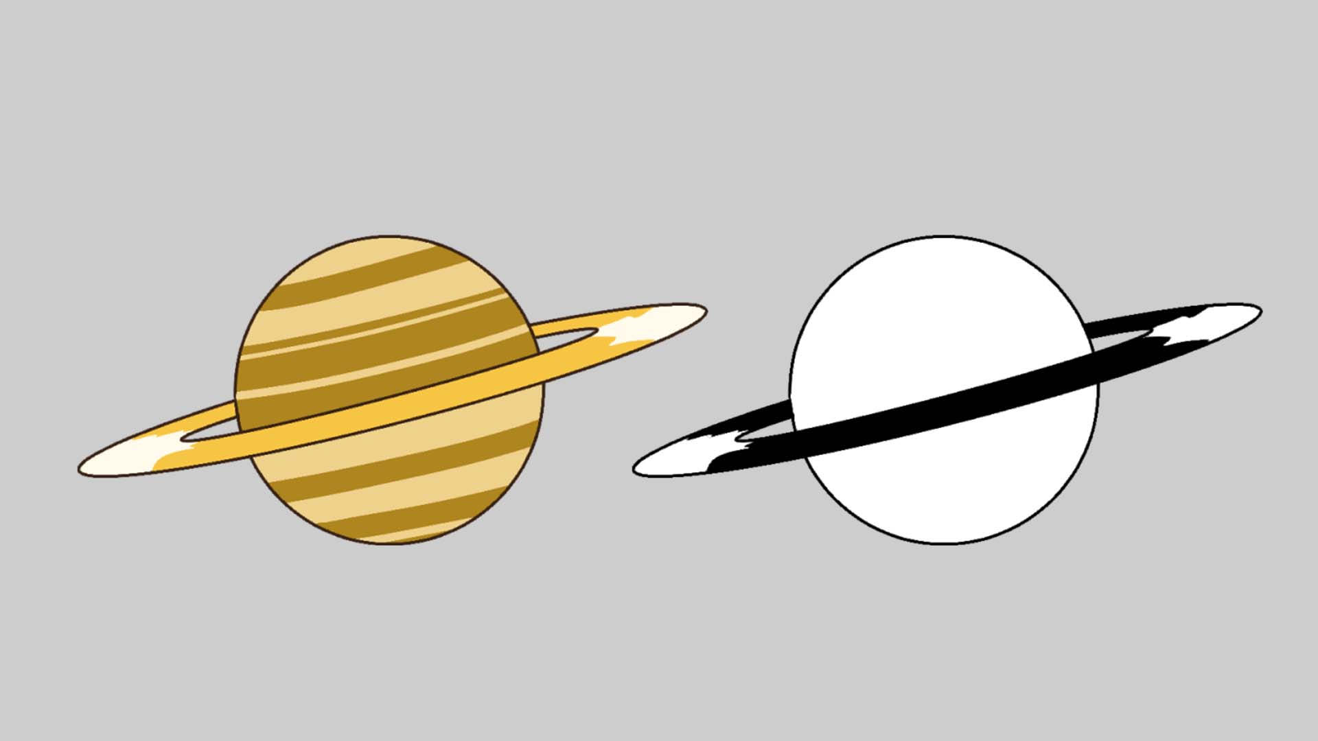 TELOPICTの動くアイコン素材・土星