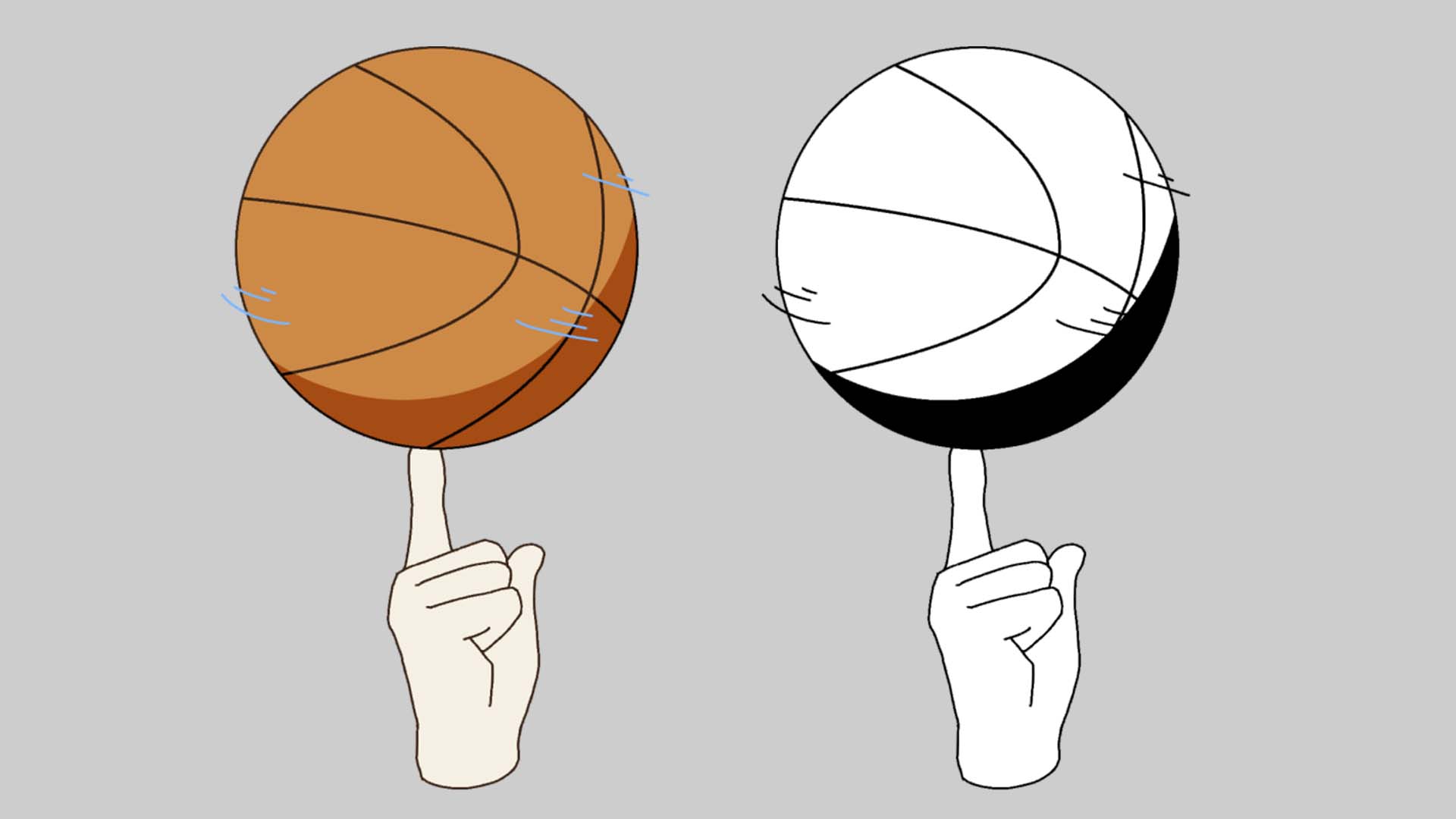 TELOPICTの動くアイコン素材・バスケットボール